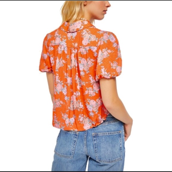 Free People Celia Flowered Blouse - Picture 8 of 10